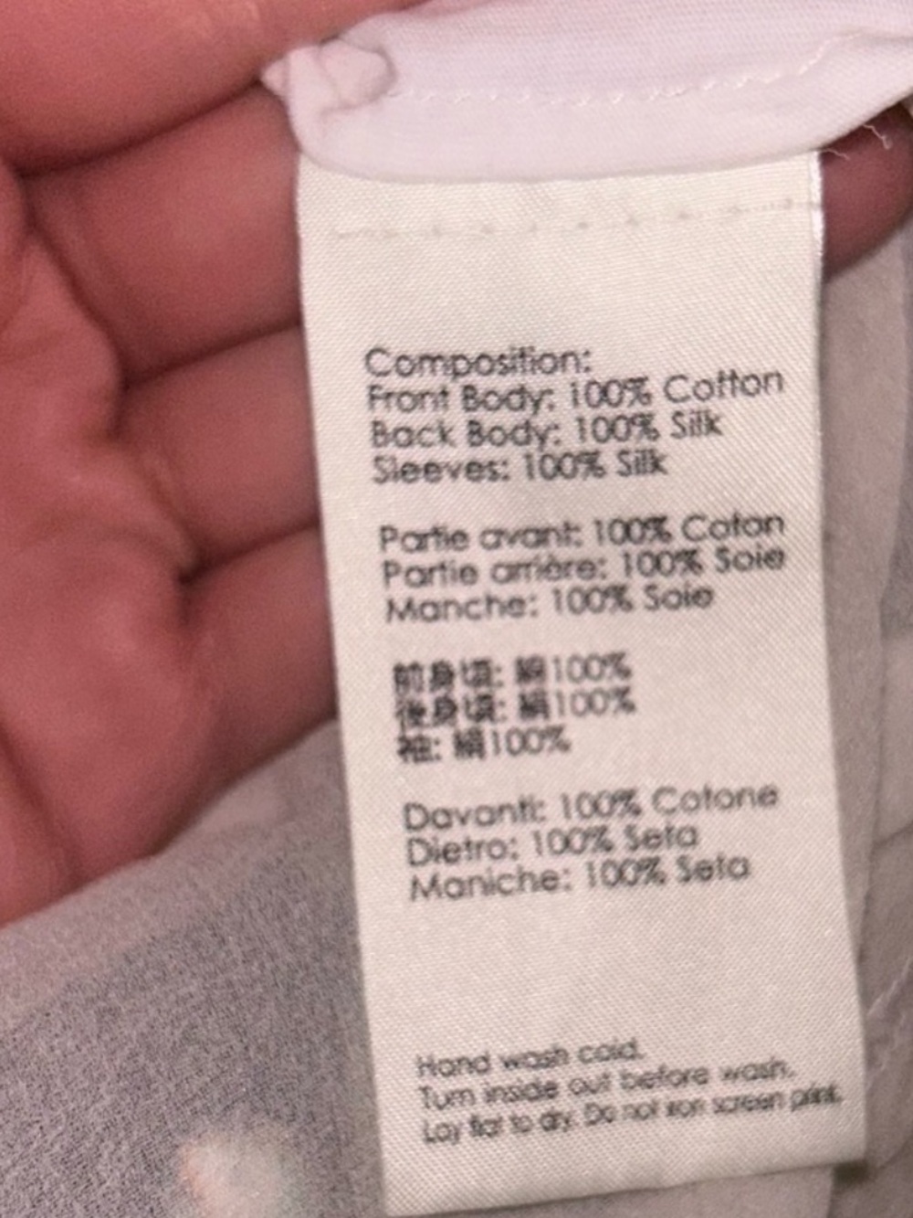 3.1 Phillip Lim Pale Pink Logo Tag Tee View 3